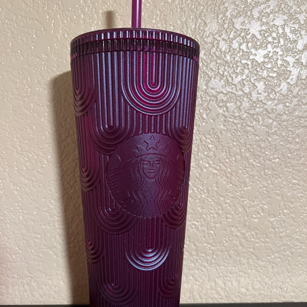 Starbucks Purple Tumbler with Straw